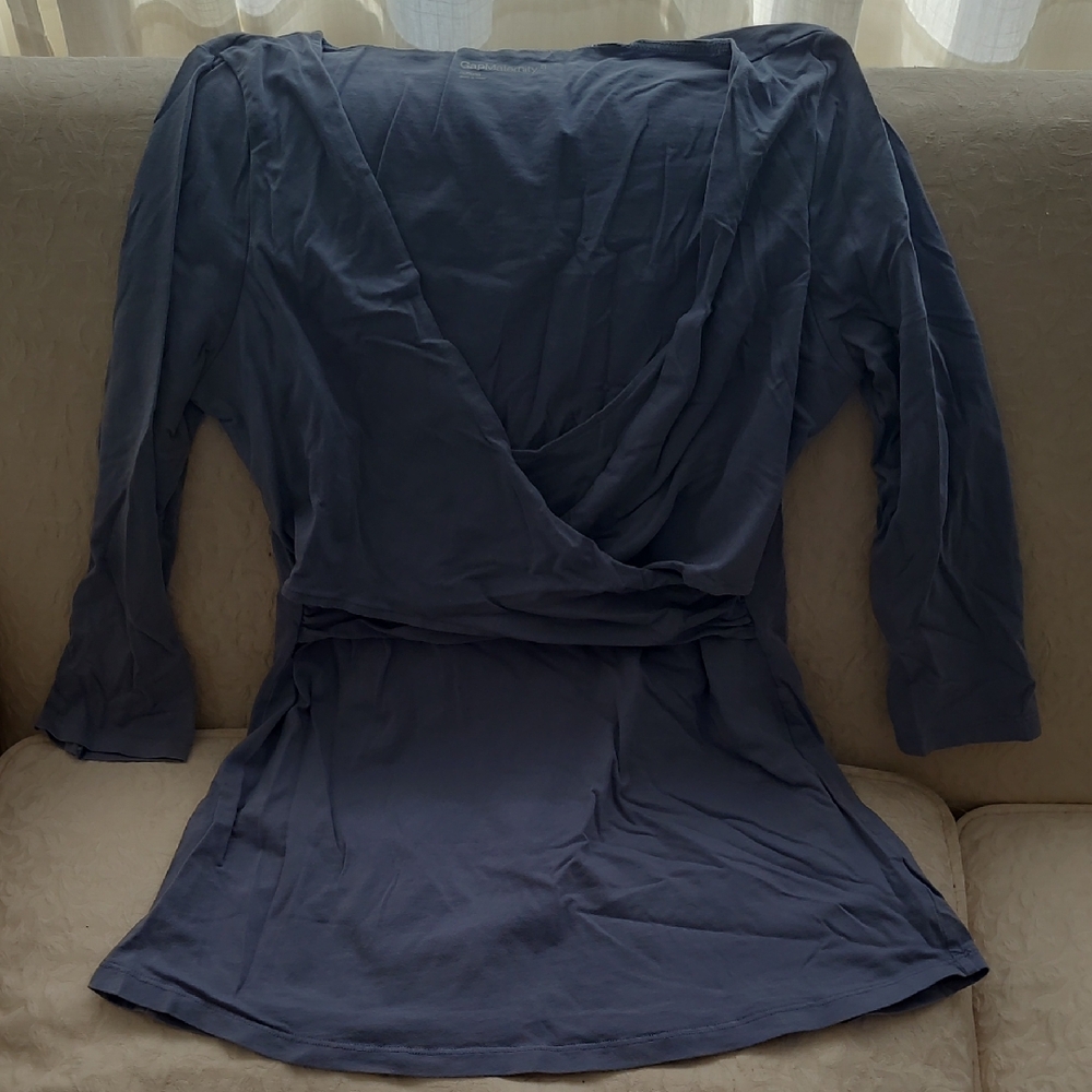 GAP Maternity Blue Nursing Top